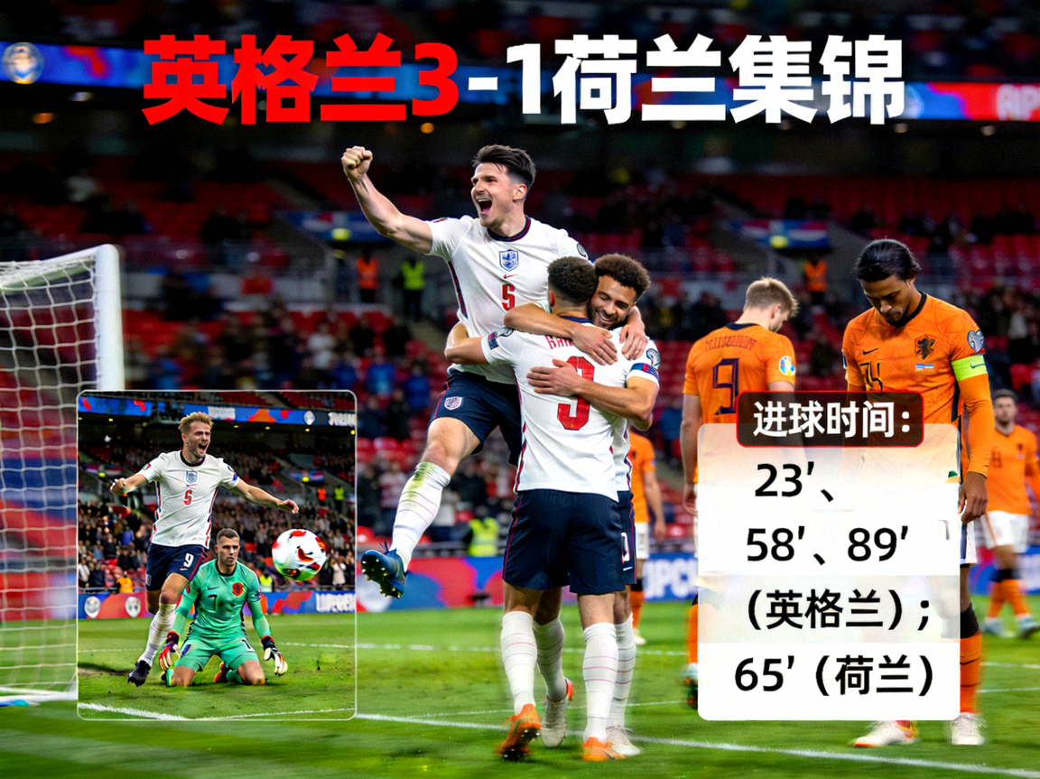 英格兰3-1荷兰集锦